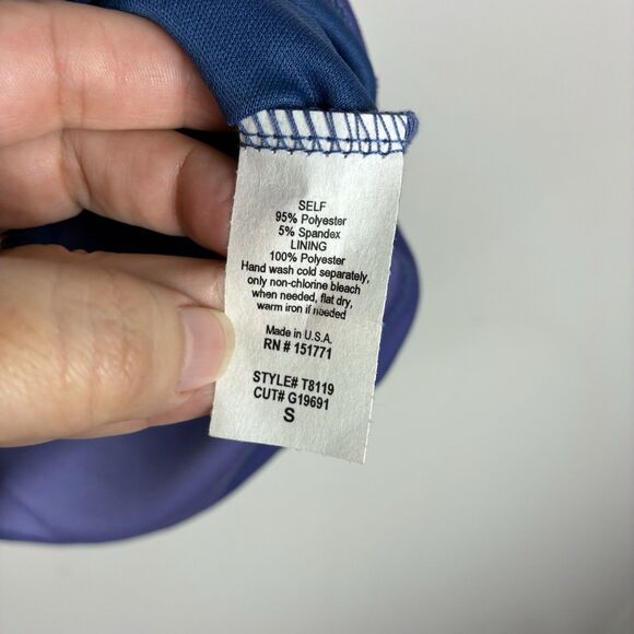 Gilli Liquid Knit Pullover Top Purple V Neck Womens Small Work Church Classic - Picture 5 of 6